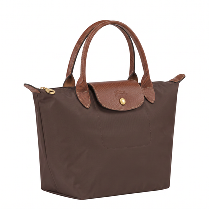 Bolso Tote Mediano Longcham Marron Oscuro angulo