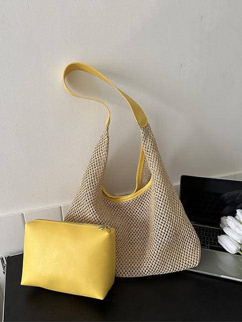 Marbella Straw – Bolso playero de rafia trenzada