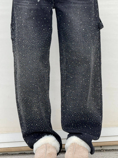JEANS ANCHOS CON BRILLANTES n. 739514