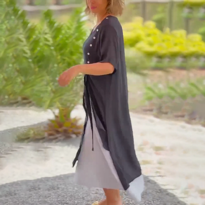 Vanessa – Vestido maxi liso y elegante