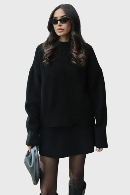 CONJUNTO JERSEY Y FALDA DE PUNTO ELEGANTE