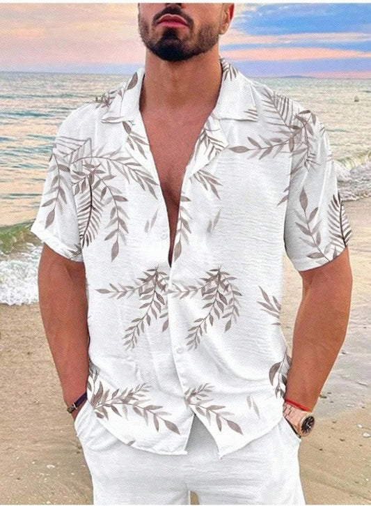 Leaves – Camisa hawaiana estampado hojas