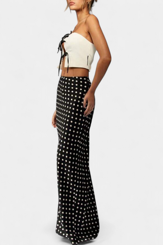 FALDA LARGA CON LUNARES n.02754