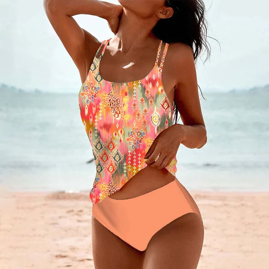 Celise – Conjunto de top y braguita de bikini con estilo tropical