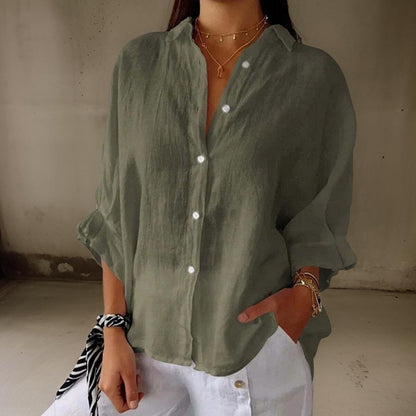 Julian – Blusa elegante de lino para mujer