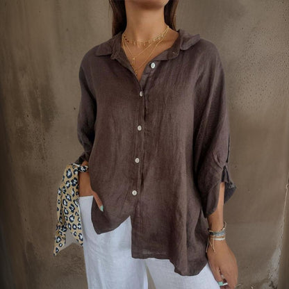 Julian – Blusa elegante de lino para mujer