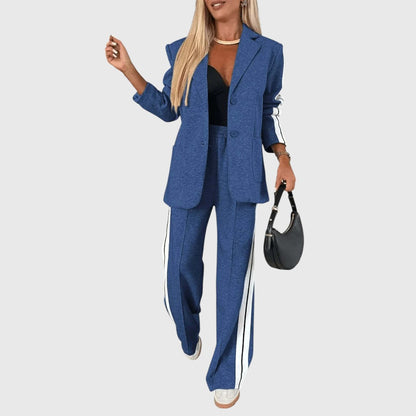 CONJUNTO BLAZER + PANTALÓN A RAYAS
