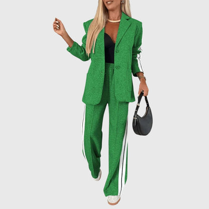 CONJUNTO BLAZER + PANTALÓN A RAYAS