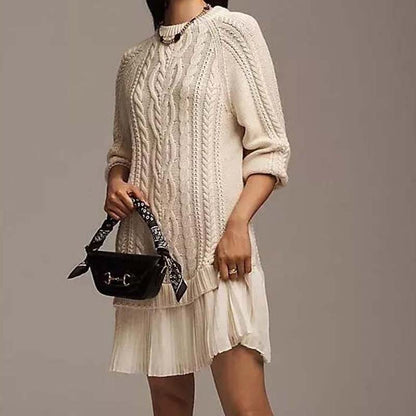 VESTIDO PUNTO TRENZADO ELEGANTE