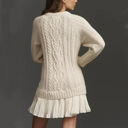 VESTIDO PUNTO TRENZADO ELEGANTE