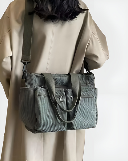 Urban Cord Tote Bag – Estilo funcional para el día a día