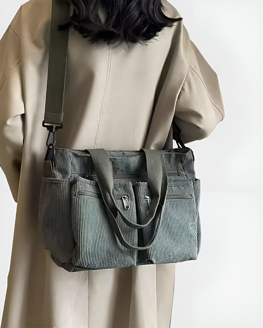 Urban Cord Tote Bag – Estilo funcional para el día a día