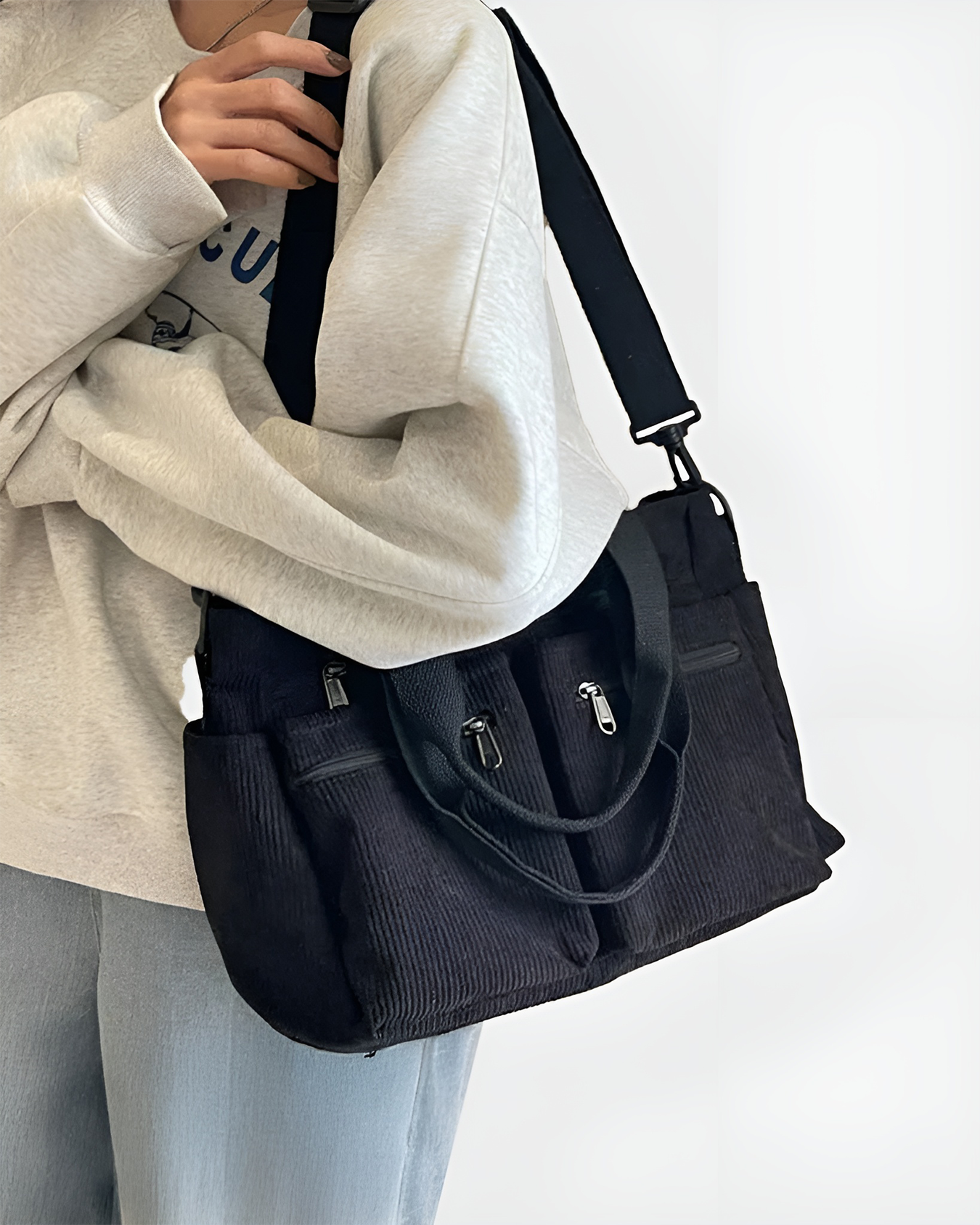 Urban Cord Tote Bag – Estilo funcional para el día a día
