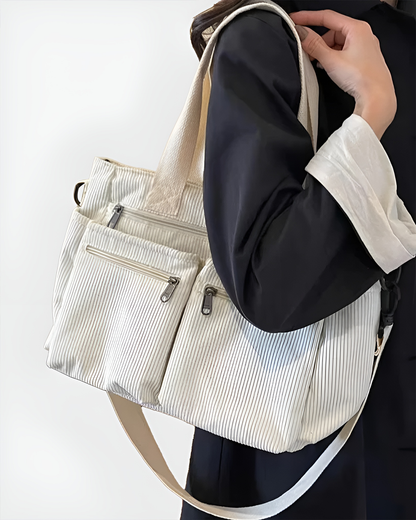 Urban Cord Tote Bag – Estilo funcional para el día a día