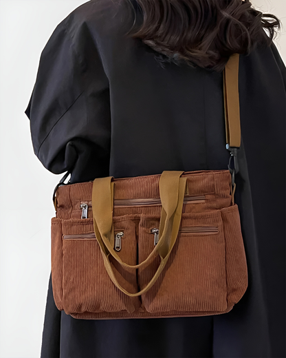 Urban Cord Tote Bag – Estilo funcional para el día a día