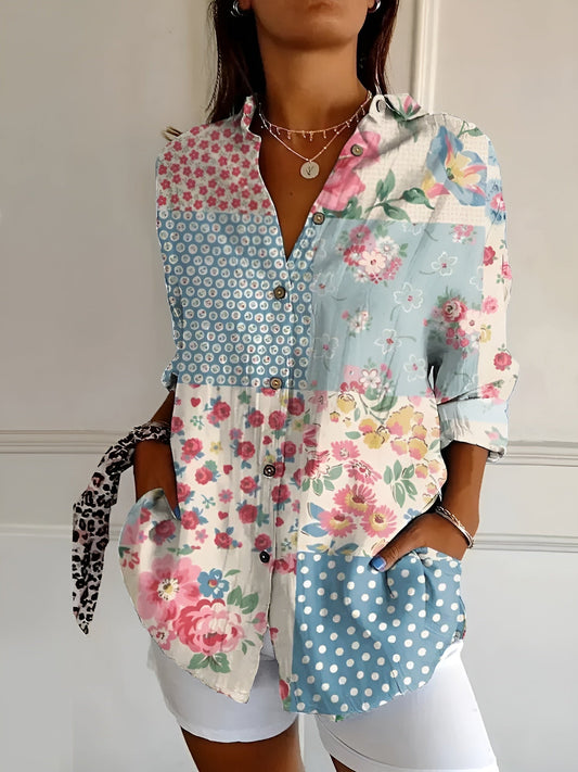 BLUSA FLORAL DE ALGODÓN n.618452