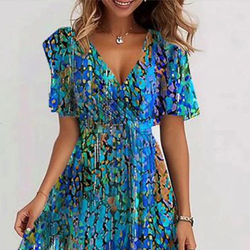 Florence – Vestido Midi Especial de Manga Corta para Mujer